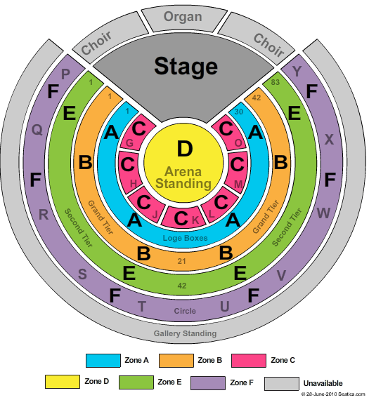 Royal Albert Hall End Stage Zone Seating Chart